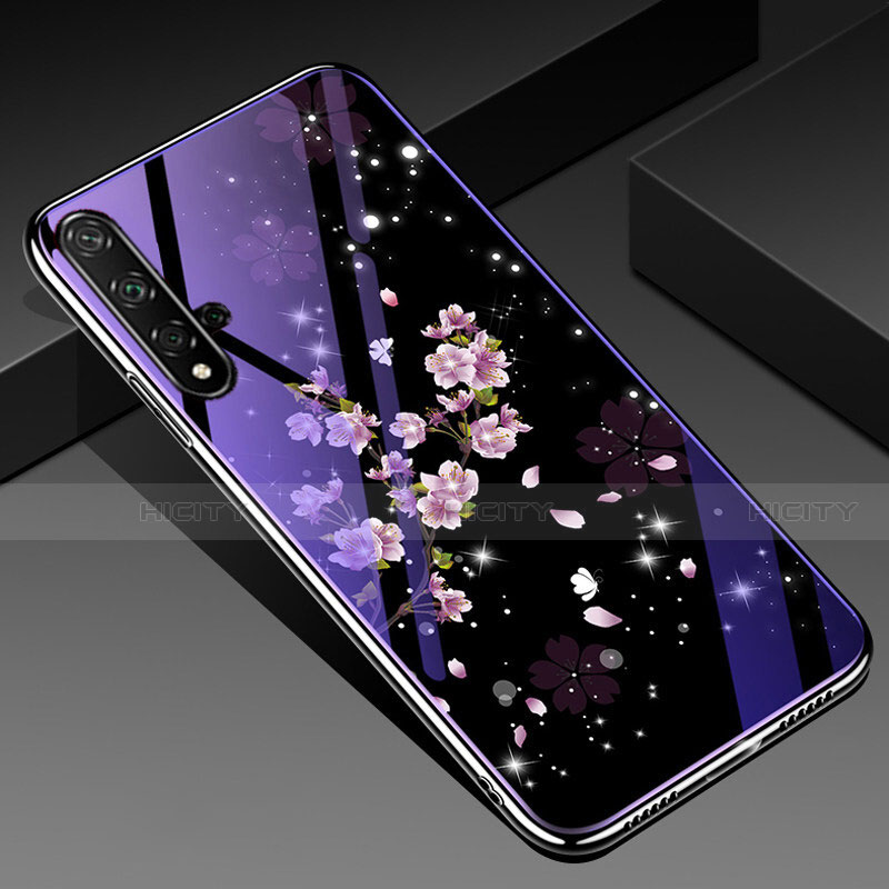 Handyhülle Silikon Hülle Rahmen Schutzhülle Spiegel Blumen S01 für Huawei Honor 20 groß
