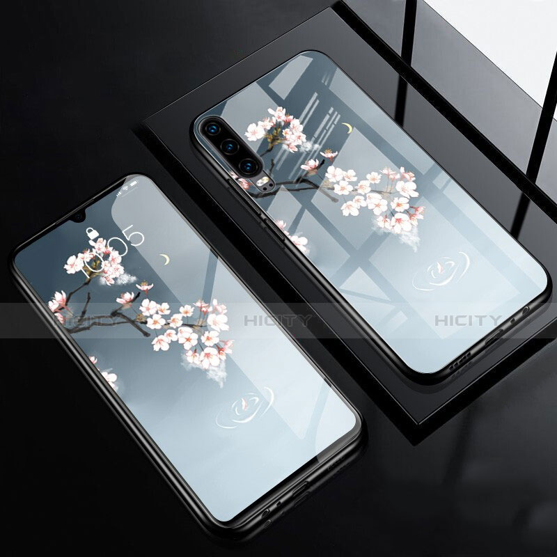 Handyhülle Silikon Hülle Rahmen Schutzhülle Spiegel Modisch Muster F01 für Huawei P30 groß
