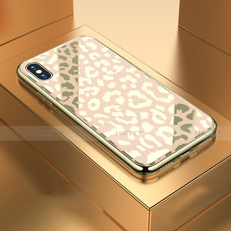 Handyhülle Silikon Hülle Rahmen Schutzhülle Spiegel Modisch Muster für Apple iPhone X groß