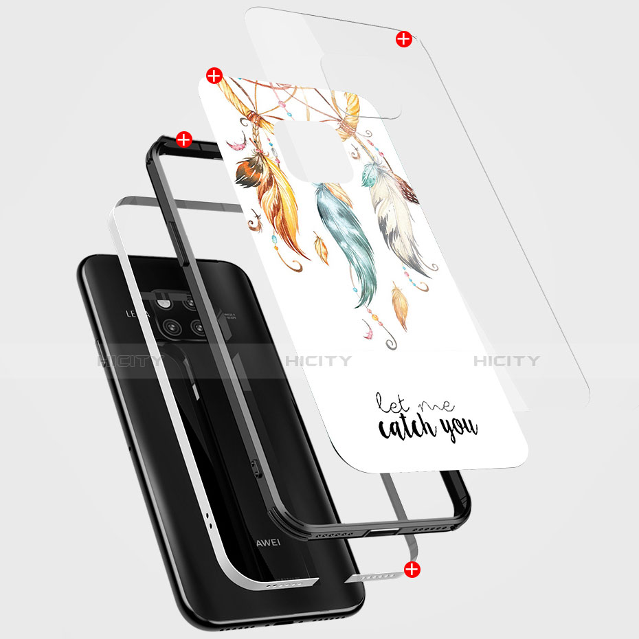 Handyhülle Silikon Hülle Rahmen Schutzhülle Spiegel Modisch Muster für Huawei Mate 20 Pro groß