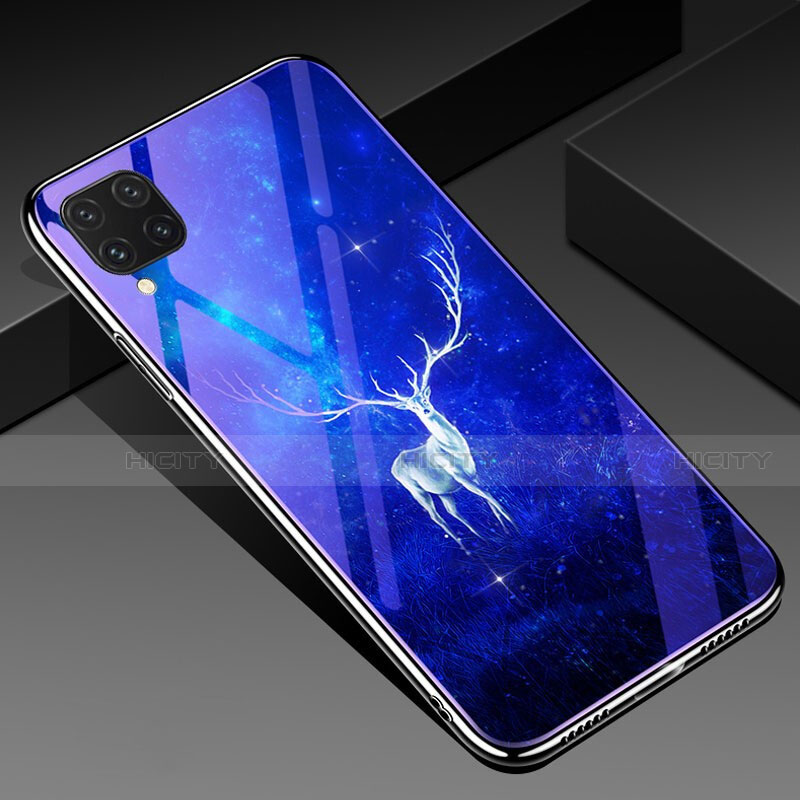 Handyhülle Silikon Hülle Rahmen Schutzhülle Spiegel Modisch Muster für Huawei Nova 6 SE Blau Plus