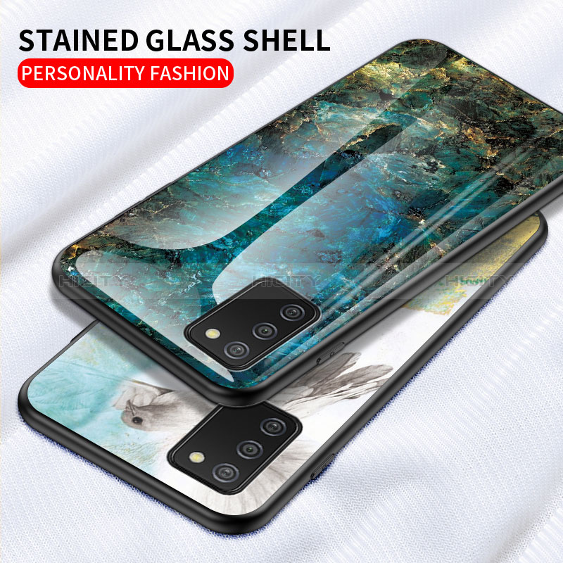 Handyhülle Silikon Hülle Rahmen Schutzhülle Spiegel Modisch Muster für Samsung Galaxy A02s