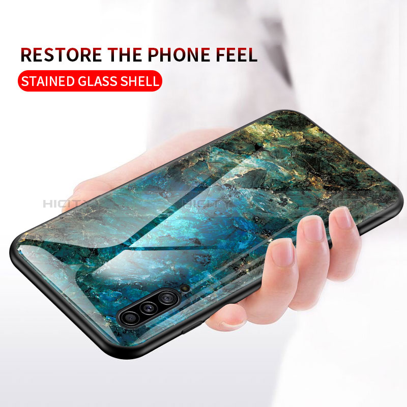 Handyhülle Silikon Hülle Rahmen Schutzhülle Spiegel Modisch Muster für Samsung Galaxy A30S groß