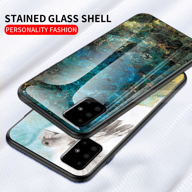 Handyhülle Silikon Hülle Rahmen Schutzhülle Spiegel Modisch Muster für Samsung Galaxy A51 5G groß