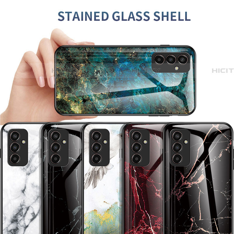 Handyhülle Silikon Hülle Rahmen Schutzhülle Spiegel Modisch Muster für Samsung Galaxy M13 4G groß