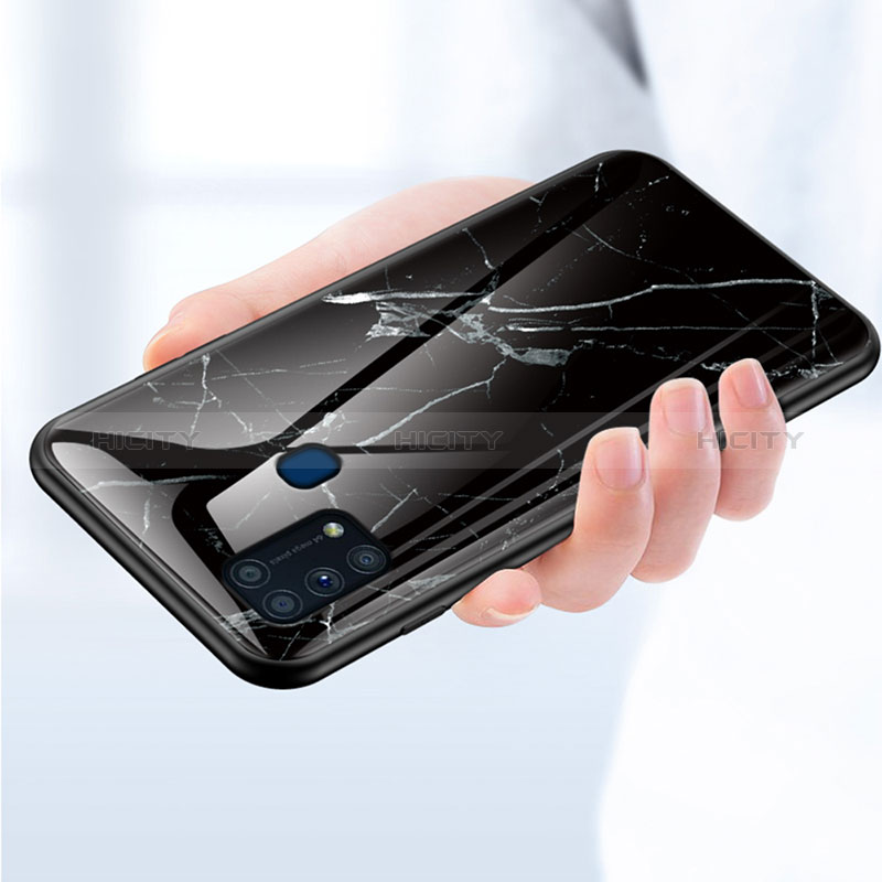 Handyhülle Silikon Hülle Rahmen Schutzhülle Spiegel Modisch Muster für Samsung Galaxy M21s