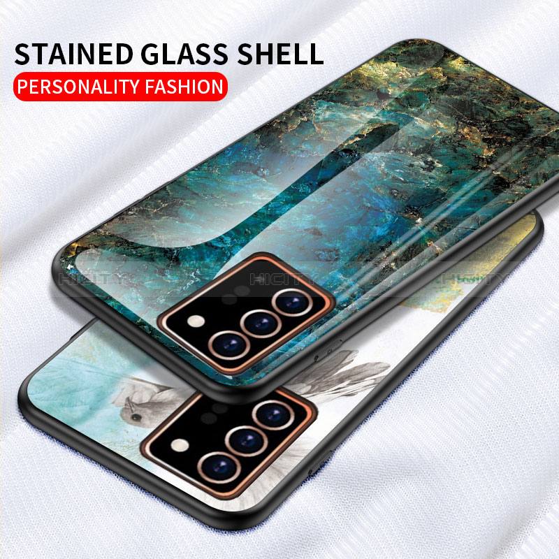 Handyhülle Silikon Hülle Rahmen Schutzhülle Spiegel Modisch Muster für Samsung Galaxy Note 20 Ultra 5G groß