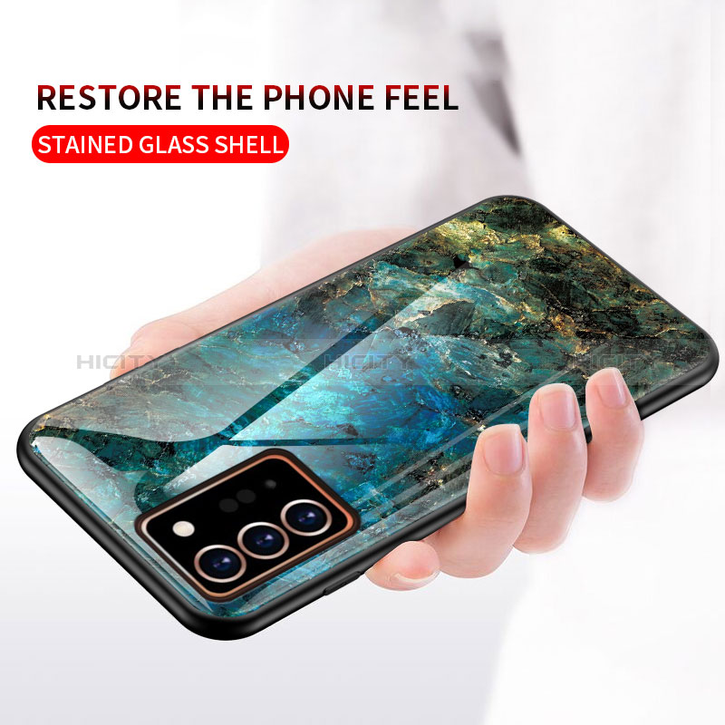 Handyhülle Silikon Hülle Rahmen Schutzhülle Spiegel Modisch Muster für Samsung Galaxy Note 20 Ultra 5G groß