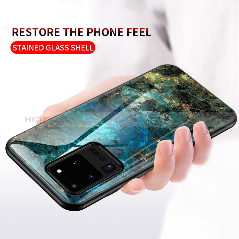 Handyhülle Silikon Hülle Rahmen Schutzhülle Spiegel Modisch Muster für Samsung Galaxy S20 Ultra