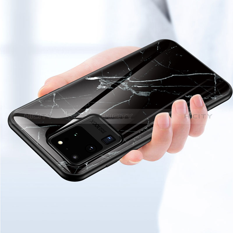 Handyhülle Silikon Hülle Rahmen Schutzhülle Spiegel Modisch Muster für Samsung Galaxy S20 Ultra