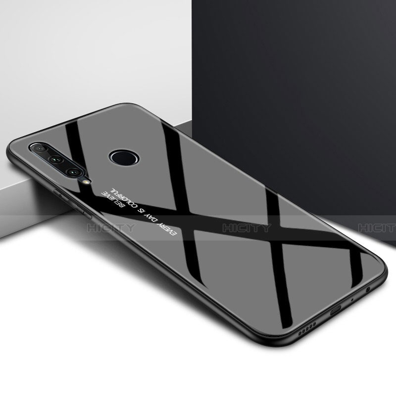 Handyhülle Silikon Hülle Rahmen Schutzhülle Spiegel Modisch Muster K01 für Huawei Honor 20E Schwarz