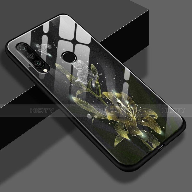 Handyhülle Silikon Hülle Rahmen Schutzhülle Spiegel Modisch Muster K01 für Huawei P30 Lite groß