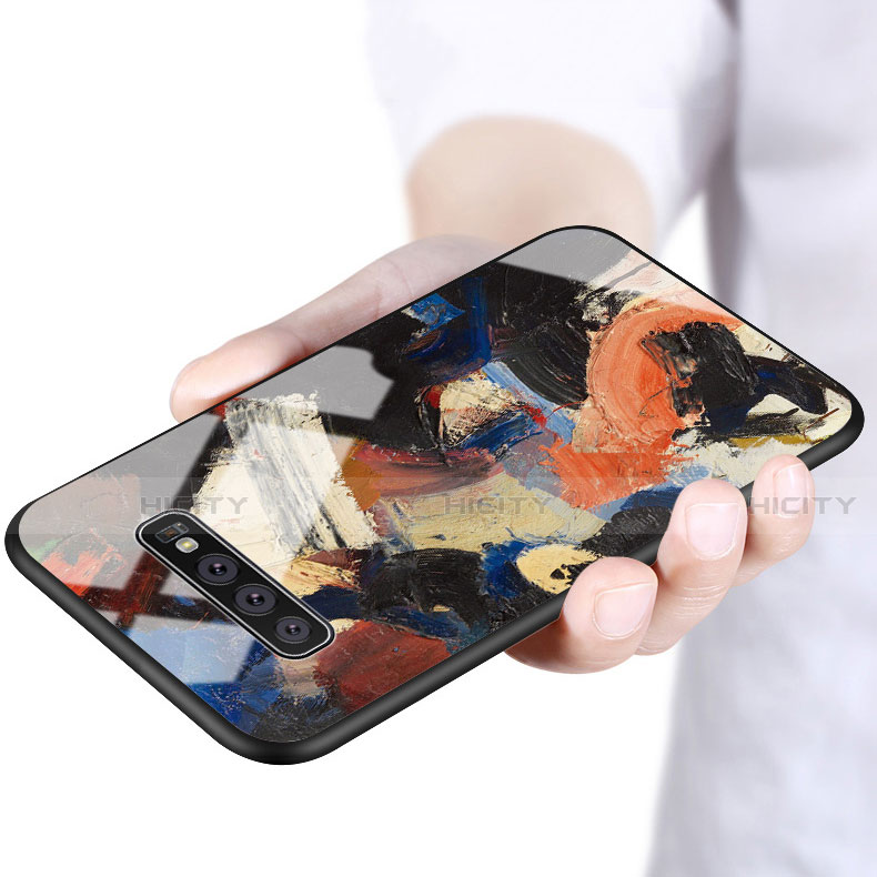 Handyhülle Silikon Hülle Rahmen Schutzhülle Spiegel Modisch Muster K03 für Samsung Galaxy S10