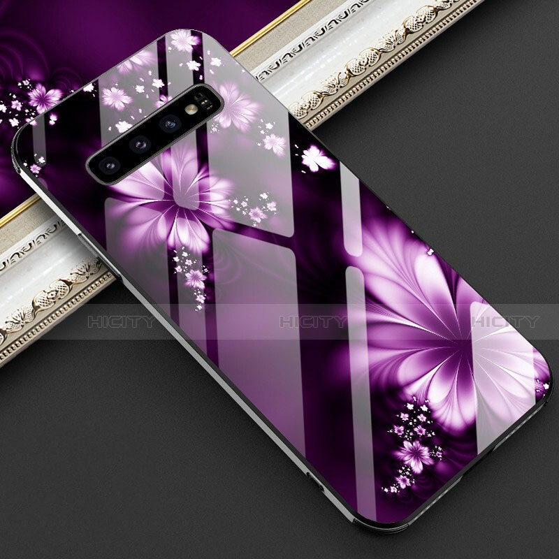 Handyhülle Silikon Hülle Rahmen Schutzhülle Spiegel Modisch Muster K04 für Samsung Galaxy S10 5G groß