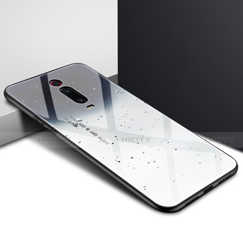 Handyhülle Silikon Hülle Rahmen Schutzhülle Spiegel Modisch Muster K04 für Xiaomi Mi 9T Pro Schwarz Plus