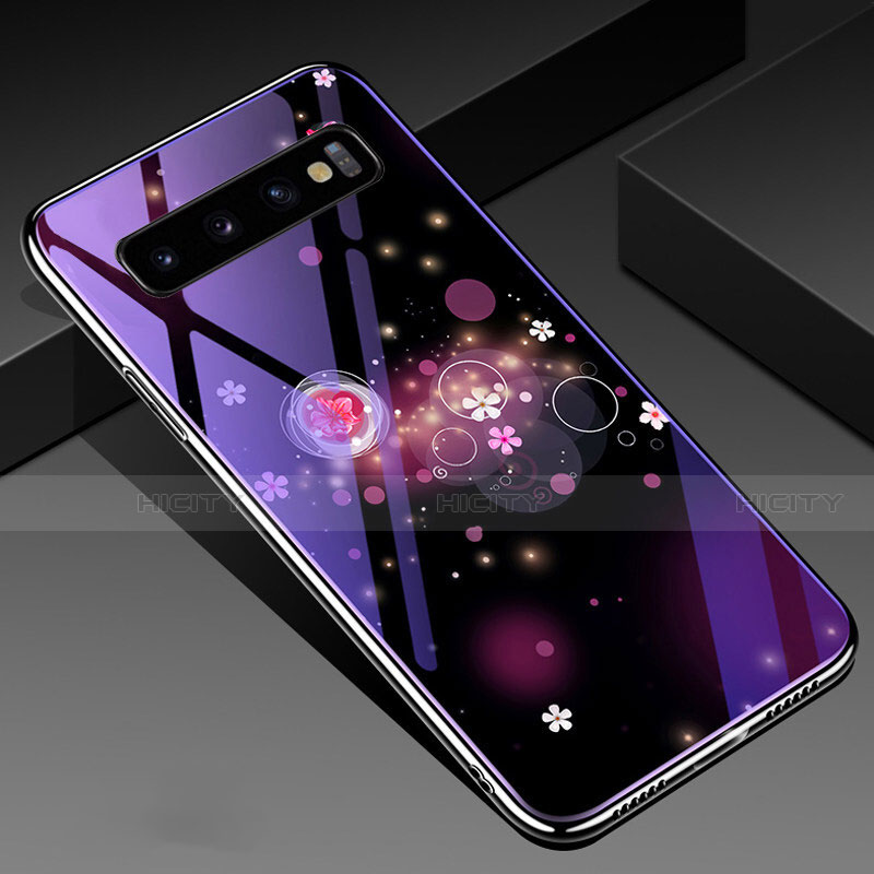 Handyhülle Silikon Hülle Rahmen Schutzhülle Spiegel Modisch Muster K05 für Samsung Galaxy S10 groß