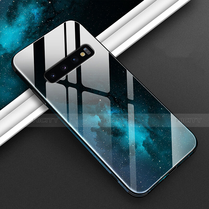 Handyhülle Silikon Hülle Rahmen Schutzhülle Spiegel Modisch Muster K06 für Samsung Galaxy S10 Plus groß