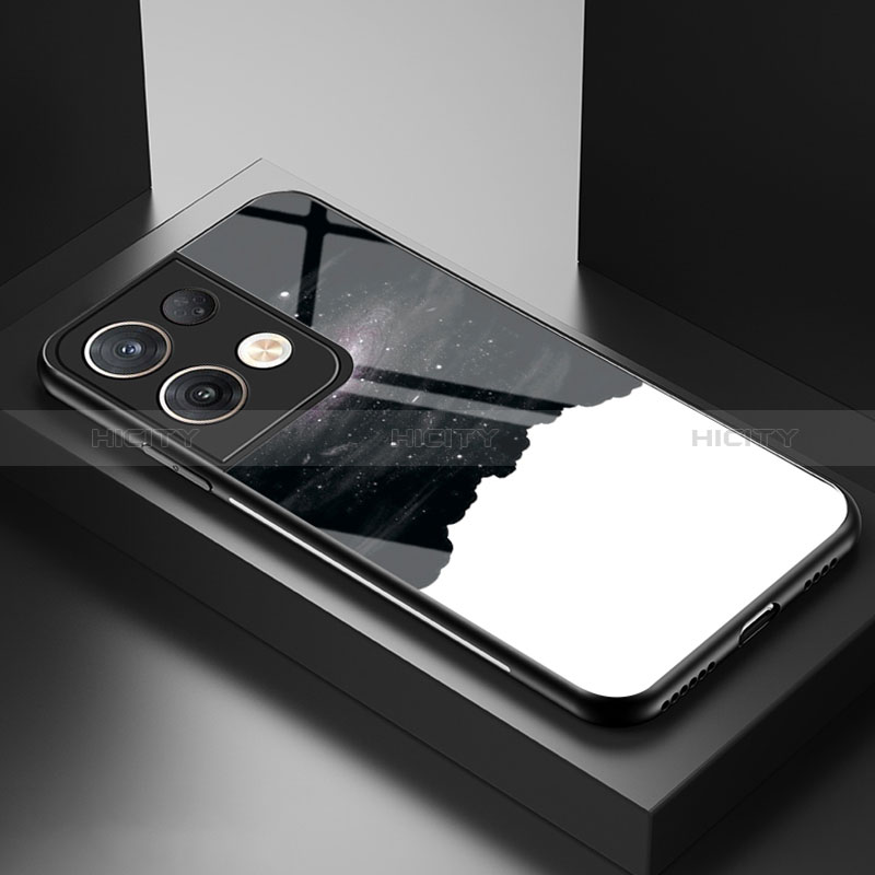 Handyhülle Silikon Hülle Rahmen Schutzhülle Spiegel Modisch Muster LS1 für Oppo Reno9 Pro+ Plus 5G