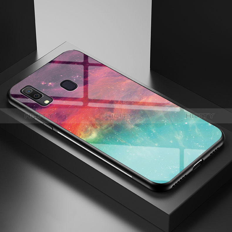 Handyhülle Silikon Hülle Rahmen Schutzhülle Spiegel Modisch Muster LS1 für Samsung Galaxy A20
