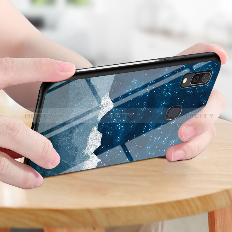 Handyhülle Silikon Hülle Rahmen Schutzhülle Spiegel Modisch Muster LS1 für Samsung Galaxy A20