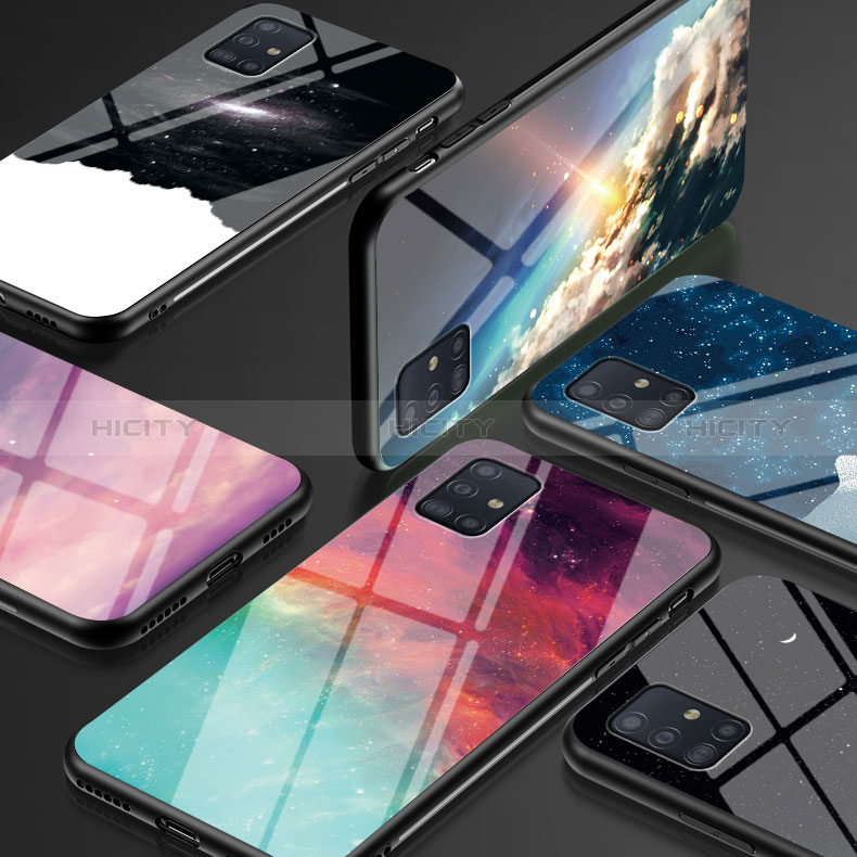 Handyhülle Silikon Hülle Rahmen Schutzhülle Spiegel Modisch Muster LS1 für Samsung Galaxy A51 4G