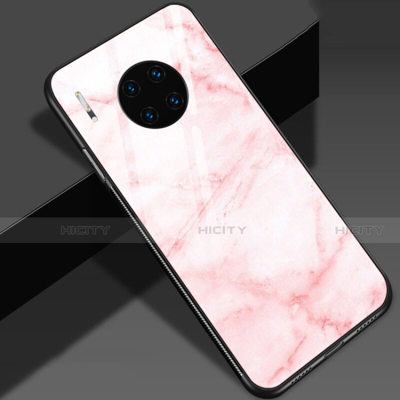 Handyhülle Silikon Hülle Rahmen Schutzhülle Spiegel Modisch Muster S01 für Huawei Mate 30 5G Rosa