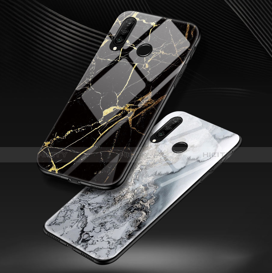 Handyhülle Silikon Hülle Rahmen Schutzhülle Spiegel Modisch Muster S01 für Huawei Nova 4e groß