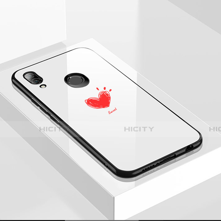 Handyhülle Silikon Hülle Rahmen Schutzhülle Spiegel Modisch Muster S01 für Huawei P20 Lite Weiß