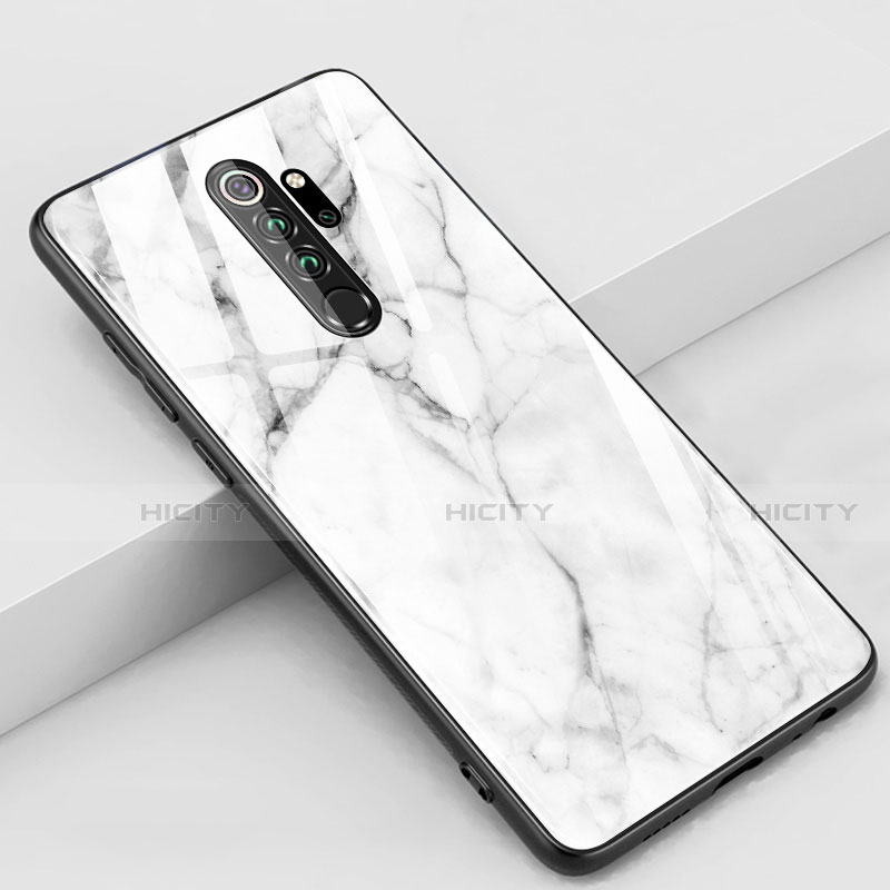 Handyhülle Silikon Hülle Rahmen Schutzhülle Spiegel Modisch Muster S03 für Xiaomi Redmi Note 8 Pro Weiß