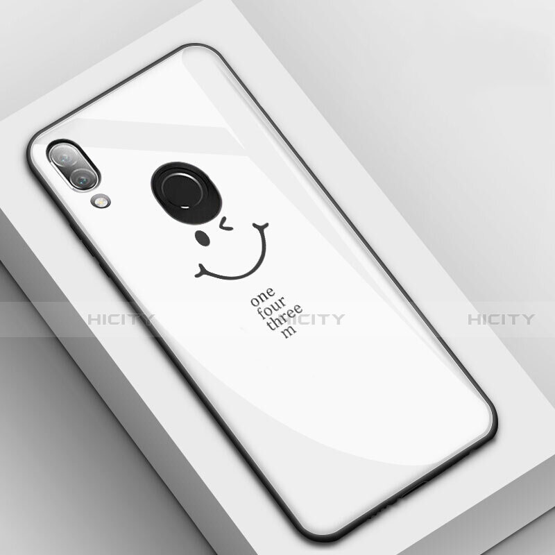 Handyhülle Silikon Hülle Rahmen Schutzhülle Spiegel Modisch Muster S04 für Huawei Nova 3e Weiß Plus