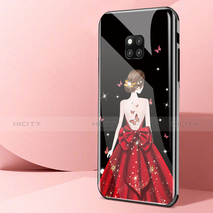 Handyhülle Silikon Hülle Rahmen Schutzhülle Spiegel Motiv Kleid Mädchen für Huawei Mate 20 Pro