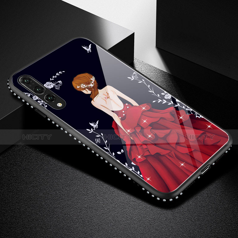 Handyhülle Silikon Hülle Rahmen Schutzhülle Spiegel Motiv Kleid Mädchen für Huawei P20 Pro