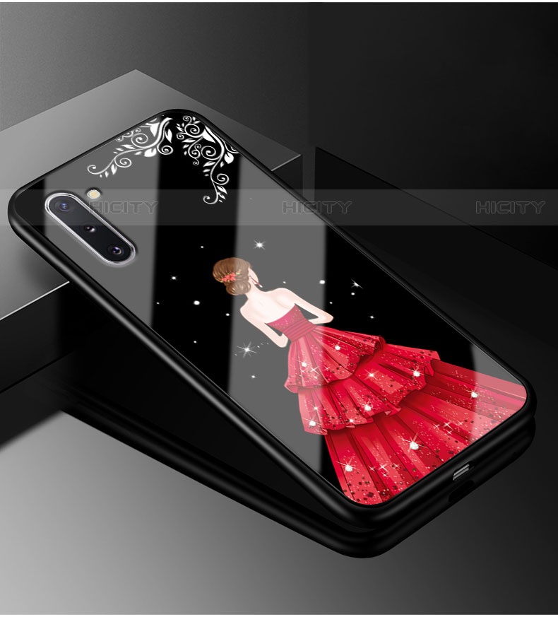 Handyhülle Silikon Hülle Rahmen Schutzhülle Spiegel Motiv Kleid Mädchen für Samsung Galaxy Note 10 Plus 5G groß