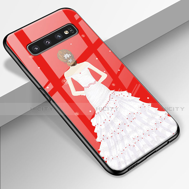 Handyhülle Silikon Hülle Rahmen Schutzhülle Spiegel Motiv Kleid Mädchen K01 für Samsung Galaxy S10 5G