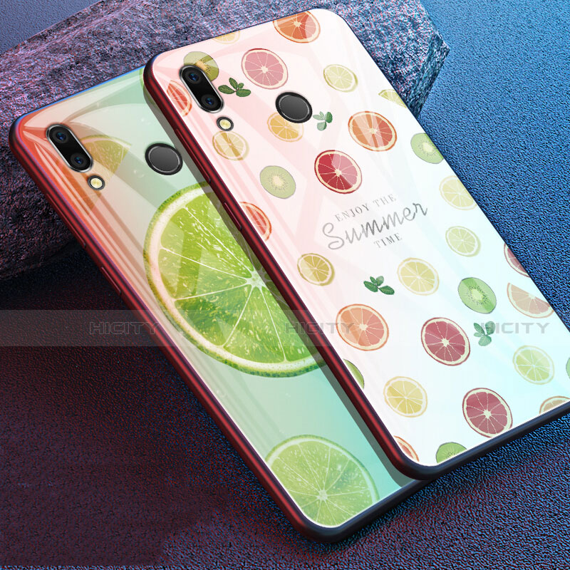 Handyhülle Silikon Hülle Rahmen Schutzhülle Spiegel Obst für Huawei Honor 8X groß