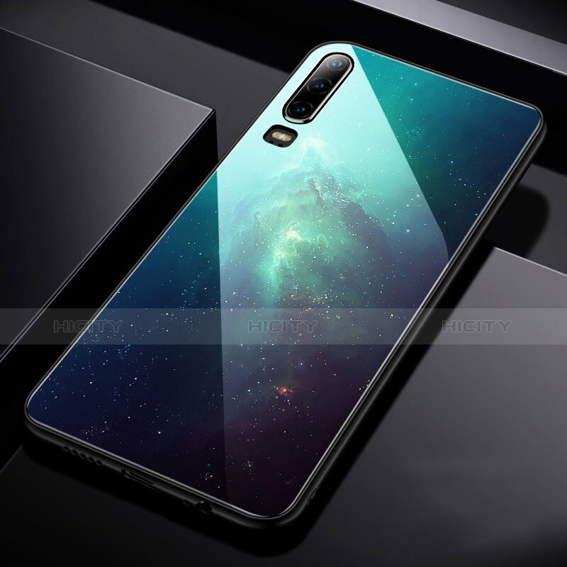 Handyhülle Silikon Hülle Rahmen Schutzhülle Spiegel Sternenhimmel für Huawei P30 Blau Plus