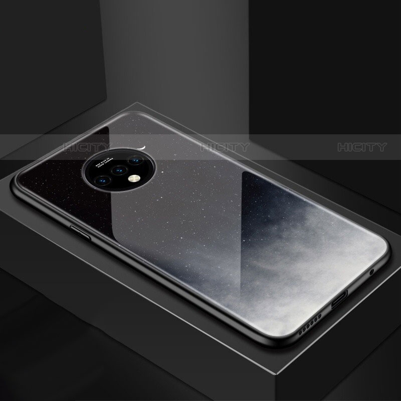 Handyhülle Silikon Hülle Rahmen Schutzhülle Spiegel Sternenhimmel für OnePlus 7T Grau
