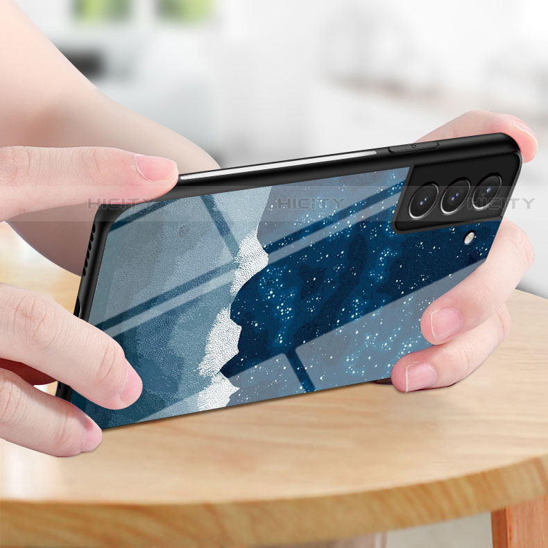 Handyhülle Silikon Hülle Rahmen Schutzhülle Spiegel Sternenhimmel für Samsung Galaxy S21 Plus 5G