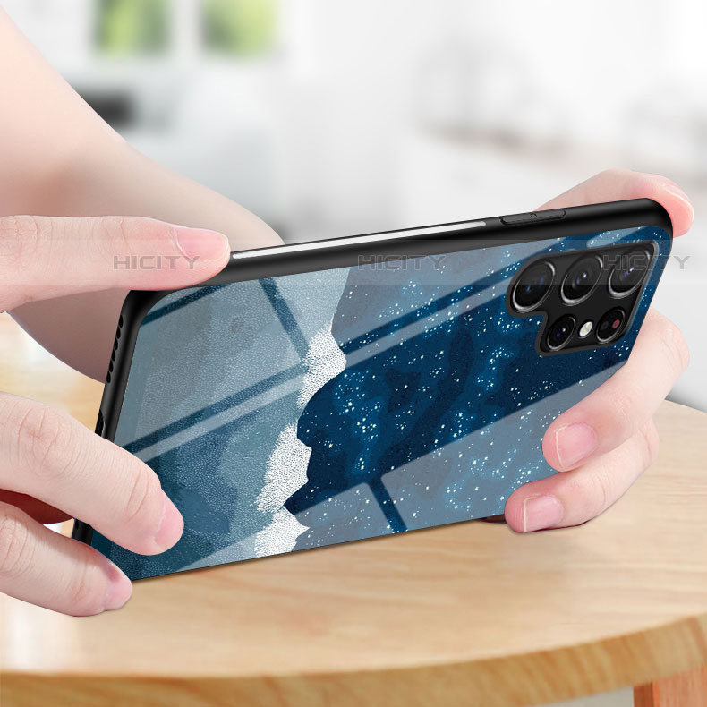 Handyhülle Silikon Hülle Rahmen Schutzhülle Spiegel Sternenhimmel für Samsung Galaxy S22 Ultra 5G