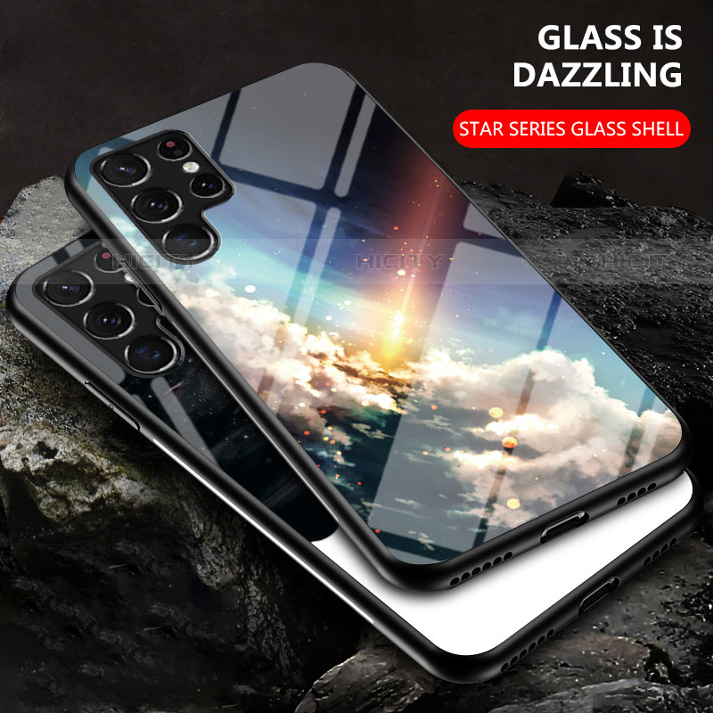 Handyhülle Silikon Hülle Rahmen Schutzhülle Spiegel Sternenhimmel für Samsung Galaxy S22 Ultra 5G