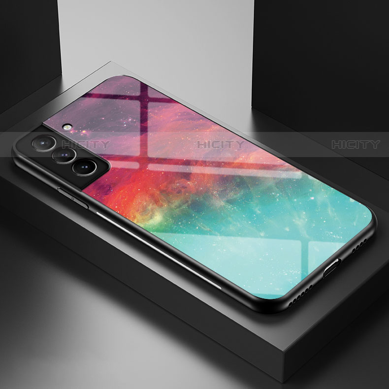 Handyhülle Silikon Hülle Rahmen Schutzhülle Spiegel Sternenhimmel S01 für Samsung Galaxy S22 5G