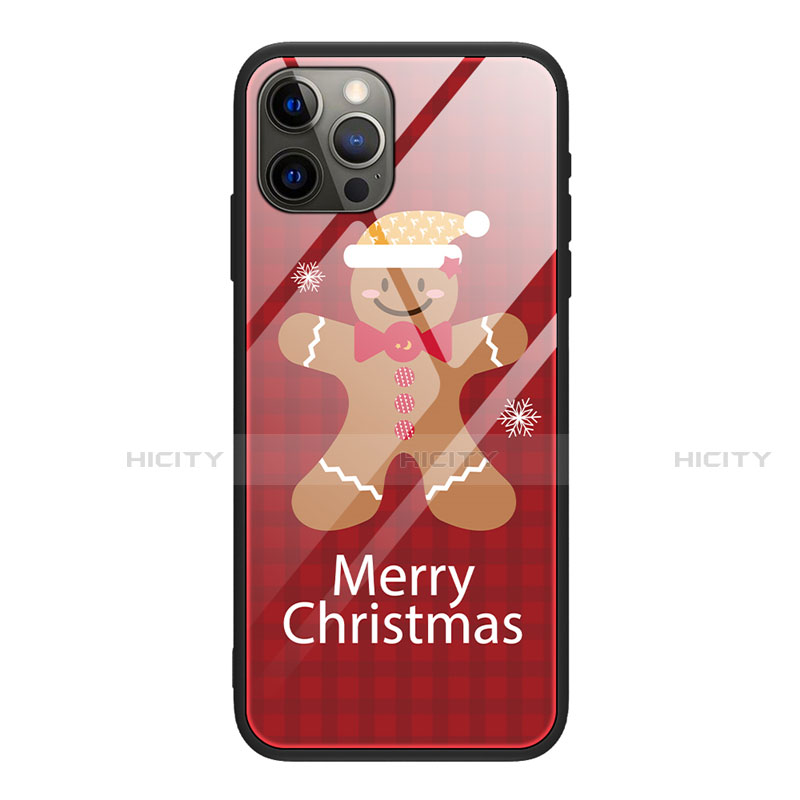 Handyhülle Silikon Hülle Rahmen Schutzhülle Spiegel Weihnachten für Apple iPhone 12 Pro Fuchsie