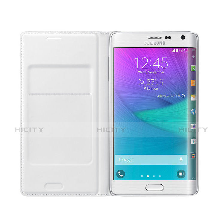 Handytasche Flip Schutzhülle Leder für Samsung Galaxy Note Edge SM-N915F Weiß