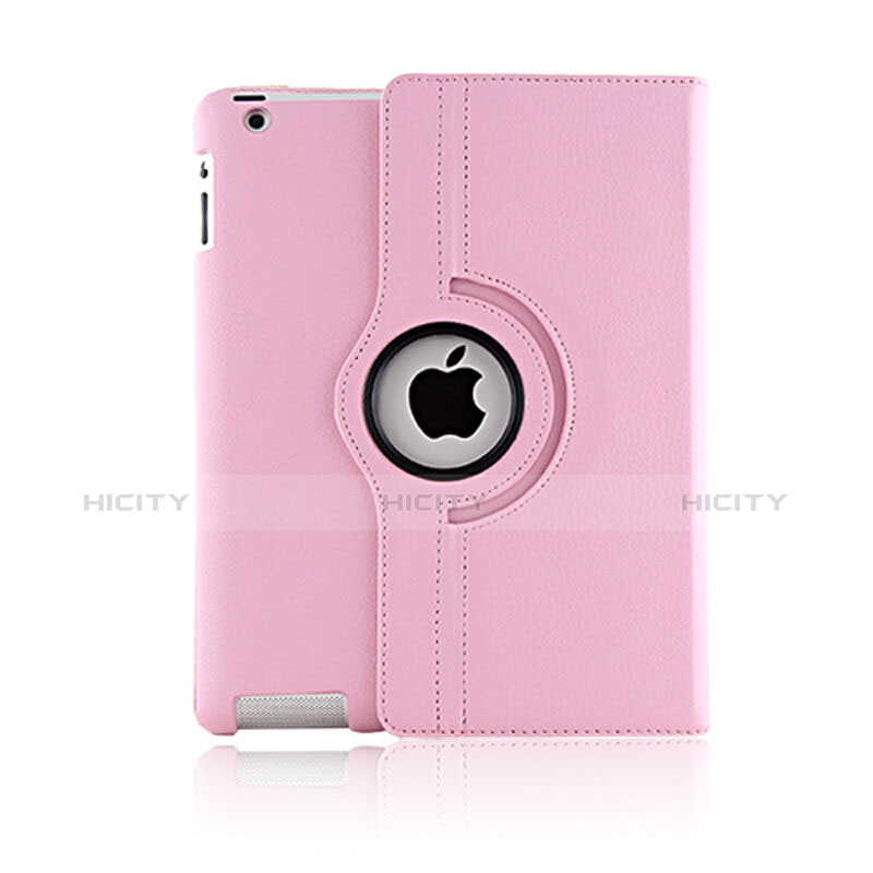 Handytasche Rotierende Schutzhülle Leder für Apple iPad 2 Rosa groß