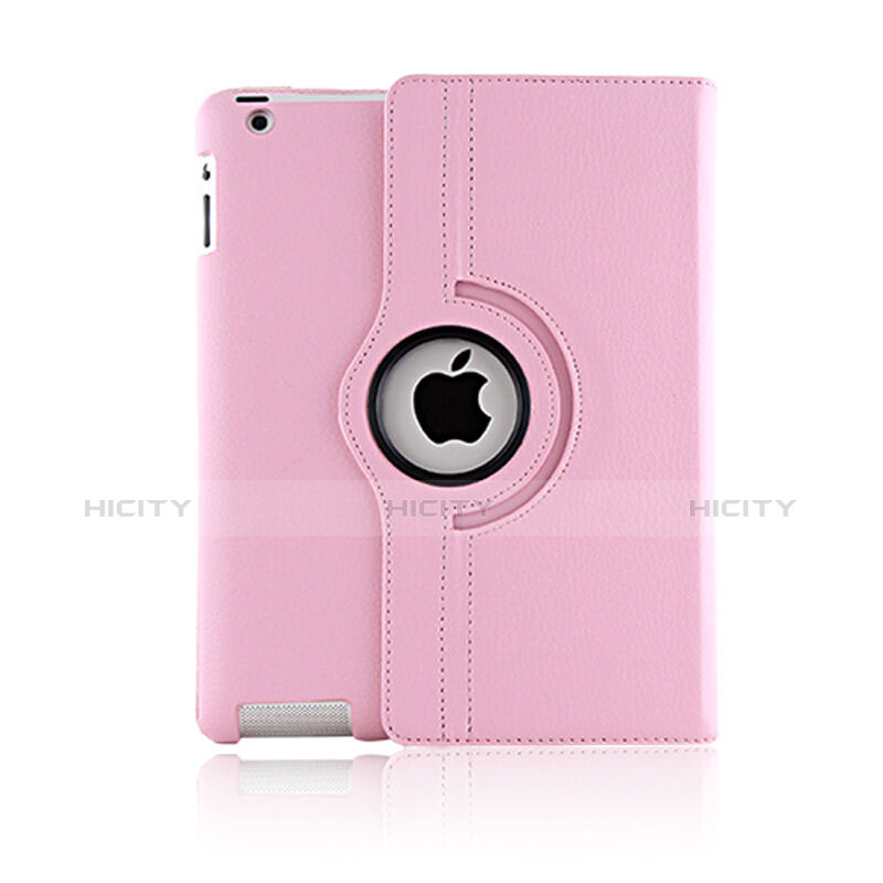 Handytasche Rotierende Schutzhülle Leder für Apple iPad 4 Rosa groß