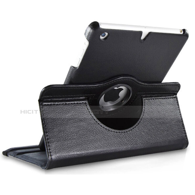 Handytasche Rotierende Schutzhülle Leder für Apple iPad Mini 2 Schwarz Plus