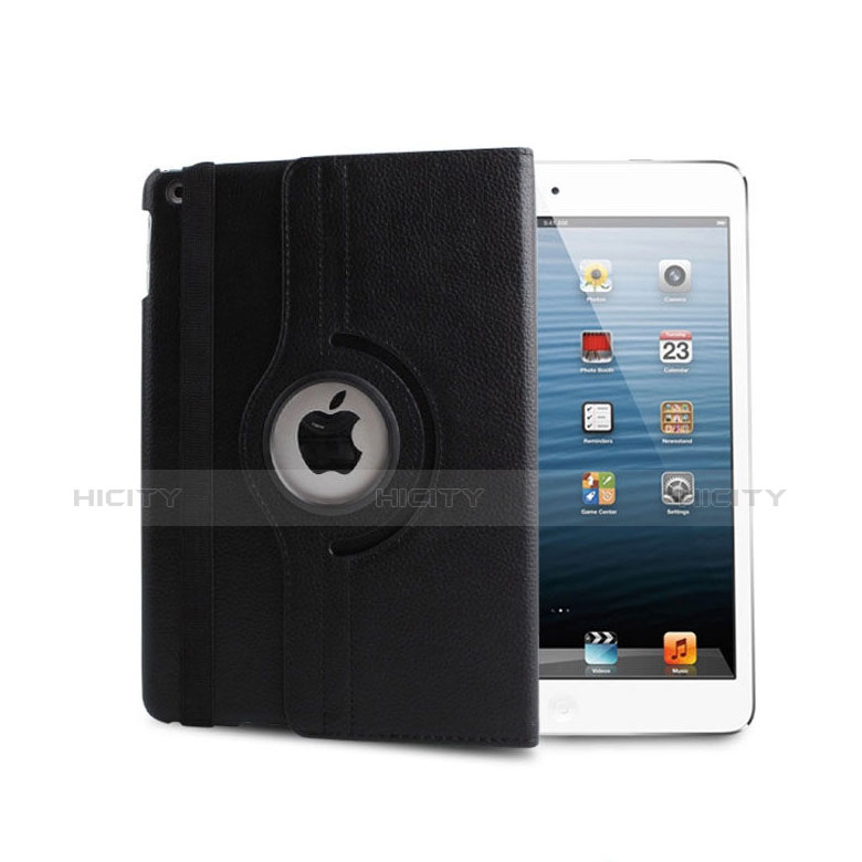 Handytasche Rotierende Schutzhülle Leder für Apple iPad Mini 2 Schwarz groß