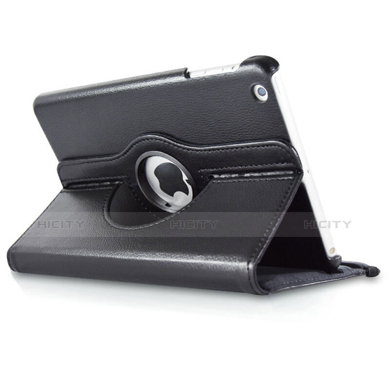 Handytasche Rotierende Schutzhülle Leder für Apple iPad Mini 3 Schwarz groß