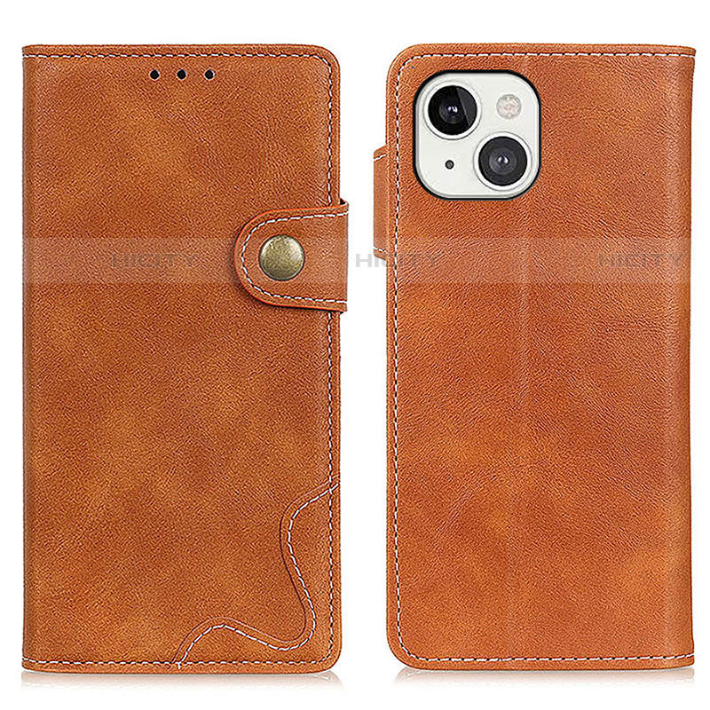 Handytasche Stand Schutzhülle Flip Leder Hülle A06 für Apple iPhone 14 Braun