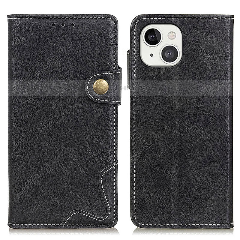 Handytasche Stand Schutzhülle Flip Leder Hülle A06 für Apple iPhone 14 Schwarz